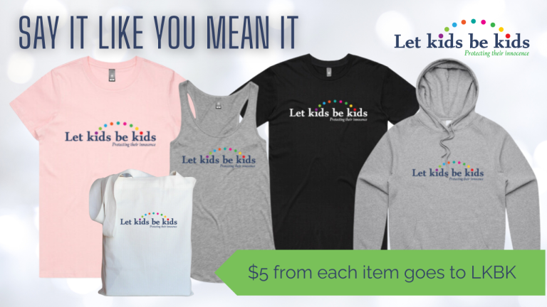 Purchase your Let Kids Be Kids apparel